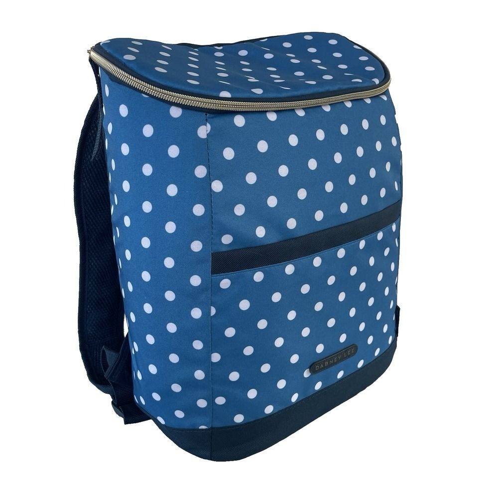 Dabnee Lee Arctic Zone Backpack Cooler 18 Can Padded Blue Polka Dot Chic